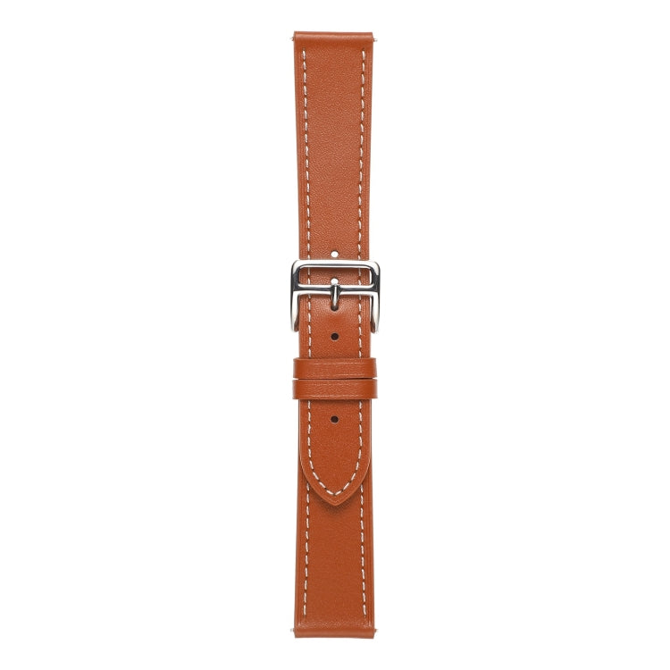 For Huawei Watch GT 3 Pro 22mm Plain Weave Genuine Leather Watch Band(Brown) by bashfashion