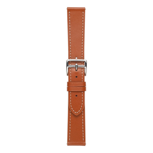 For Huawei Watch GT 3 Pro 22mm Plain Weave Genuine Leather Watch Band(Brown) by bashfashion