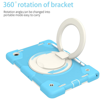 For Samsung Galaxy Tab A8 10.5 2021 Silicone + PC Full Body Protection Tablet Case With Holder & Strap(Sky Blue) by bashfashion