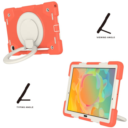 For Samsung Galaxy Tab A8 10.5 2021 Silicone + PC Full Body Protection Tablet Case With Holder & Strap(Orange) by bashfashion