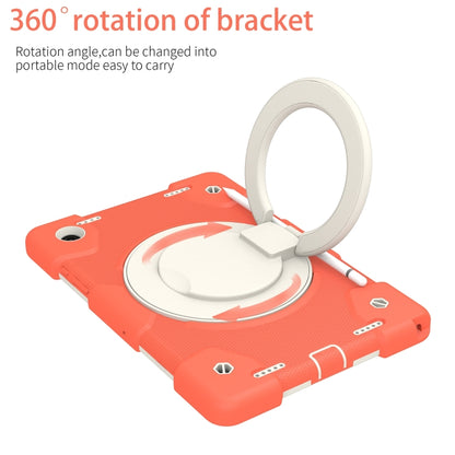 For Samsung Galaxy Tab A8 10.5 2021 Silicone + PC Full Body Protection Tablet Case With Holder & Strap(Orange) by bashfashion