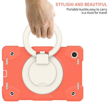 For Samsung Galaxy Tab A8 10.5 2021 Silicone + PC Full Body Protection Tablet Case With Holder & Strap(Orange) by bashfashion