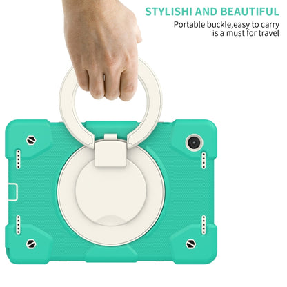 For Samsung Galaxy Tab A8 10.5 2021 Silicone + PC Full Body Protection Tablet Case With Holder & Strap(Mint Green) by bashfashion