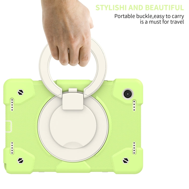 For Samsung Galaxy Tab A8 10.5 2021 Silicone + PC Full Body Protection Tablet Case With Holder & Strap(Green) by bashfashion