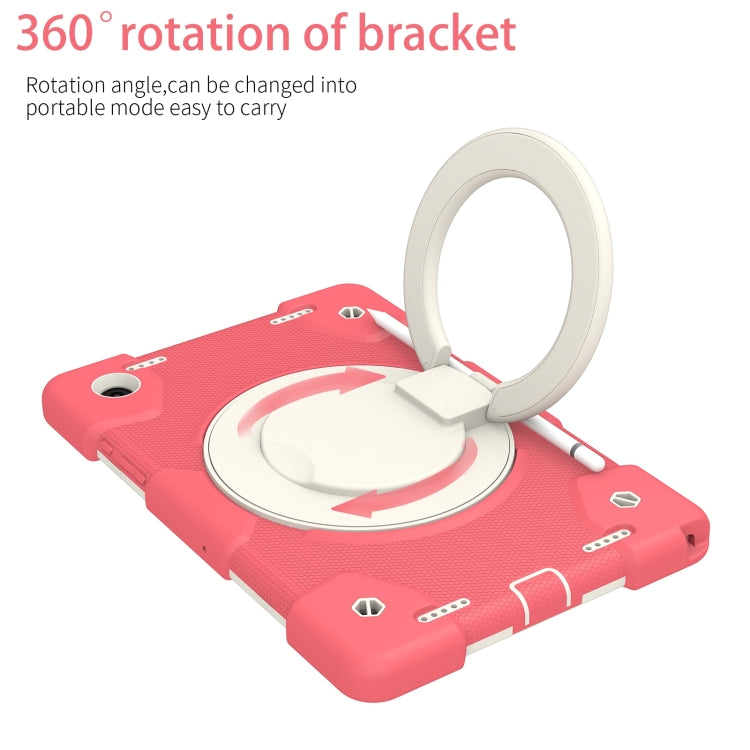 For Samsung Galaxy Tab A8 10.5 2021 Silicone + PC Full Body Protection Tablet Case With Holder & Strap(Red) by bashfashion