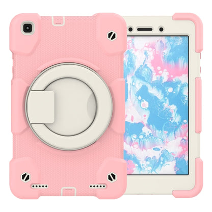 For Samsung Galaxy Tab A 8.0 2019 Silicone + PC Full Body Protection Tablet Case With Holder & Strap(Pink) by bashfashion