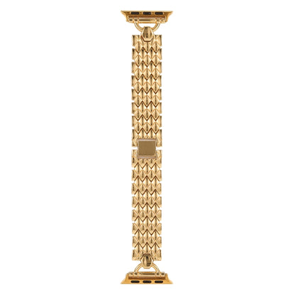 D-shaped Rhombus Metal Watch Band For Apple Watch Ultra 49mm&Watch Ultra 2 49mm / Series 9&8&7 45mm / SE 3&SE 2&6&SE&5&4 44mm / 3&2&1 42mm(Gold) by bashfashion