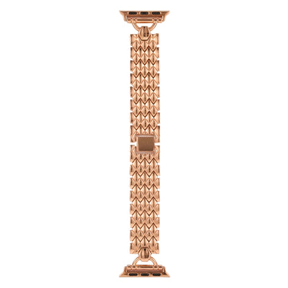 D-shaped Rhombus Metal Watch Band For Apple Watch Ultra 49mm&Watch Ultra 2 49mm / Series 9&8&7 45mm / SE 3&SE 2&6&SE&5&4 44mm / 3&2&1 42mm(Rose Gold) by bashfashion