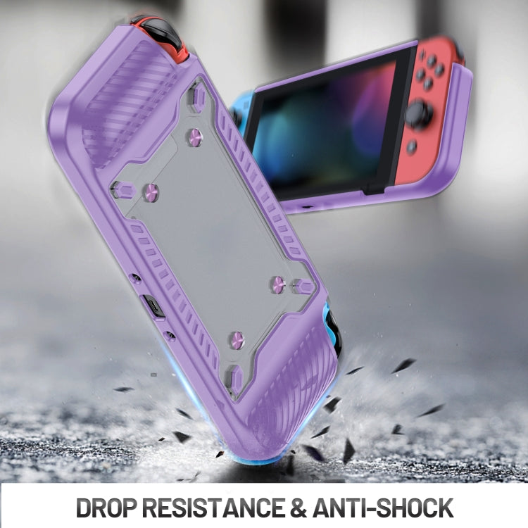 Game Handle Gamepad TPU+PC Protective Case for Switch OLED(Lilac) by bashfashion
