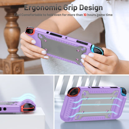 Game Handle Gamepad TPU+PC Protective Case for Switch OLED(Lilac) by bashfashion