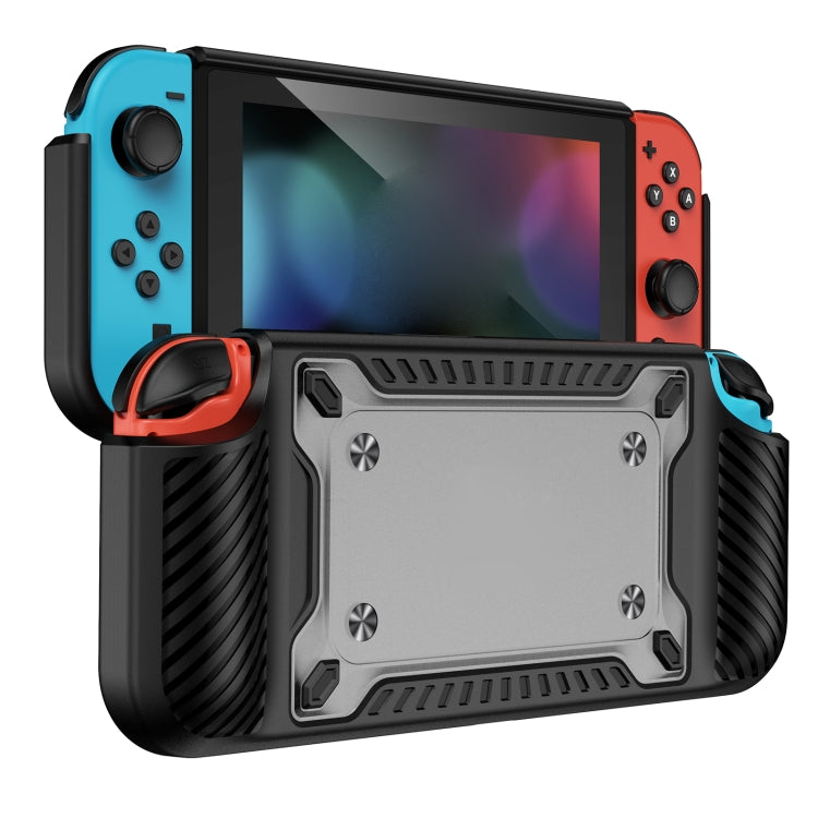 Game Handle Gamepad TPU+PC Protective Case for Switch OLED(Black) by bashfashion