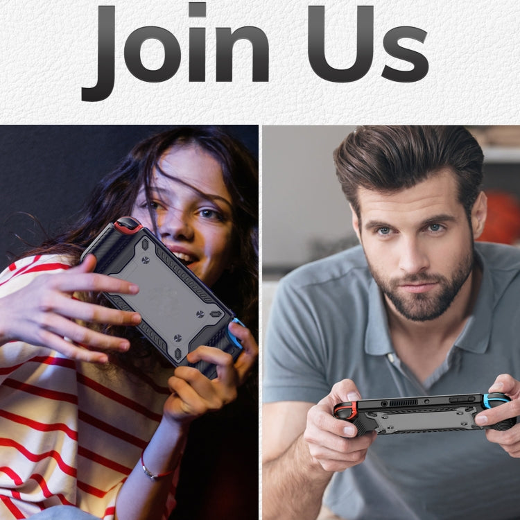 Game Handle Gamepad TPU+PC Protective Case for Switch OLED(Black) by bashfashion