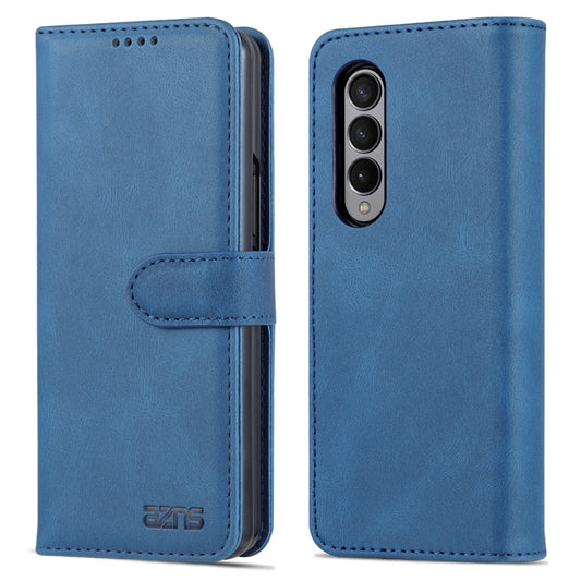For Samsung Galaxy Z Fold4 AZNS Dream II Skin Feel PU+TPU Horizontal Flip PU Phone Case(Blue) by AZNS