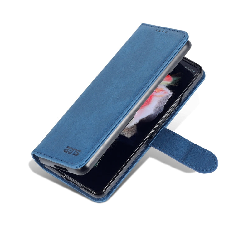 For Samsung Galaxy Z Fold4 AZNS Dream II Skin Feel PU+TPU Horizontal Flip PU Phone Case(Blue) by AZNS