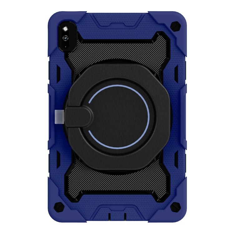 For Huawei MatePad 10.4 Armor Contrast Color Silicone + PC Tablet Case(Navy Blue) by bashfashion