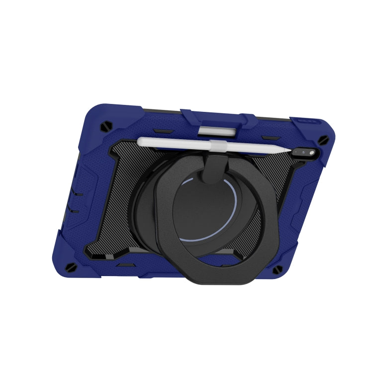 For Huawei Matepad Pro 10.8 Armor Contrast Color Silicone + PC Tablet Case(Navy Blue) by bashfashion