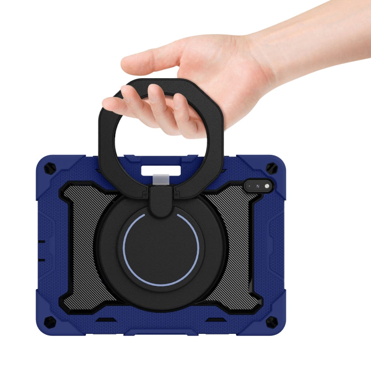 For Huawei Matepad Pro 10.8 Armor Contrast Color Silicone + PC Tablet Case(Navy Blue) by bashfashion
