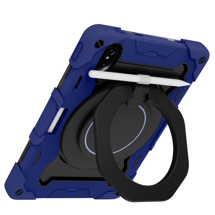 For Honor Tablet V7 Pro Armor Contrast Color Silicone + PC Tablet Case(Navy Blue) by bashfashion