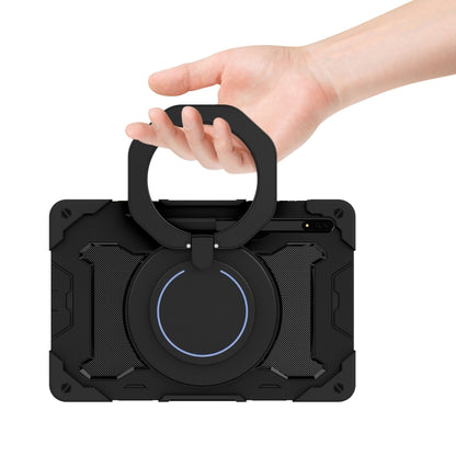 For Samsung Galaxy Tab S8 Ultra Armor Contrast Color Silicone + PC Tablet Case(Black) by bashfashion