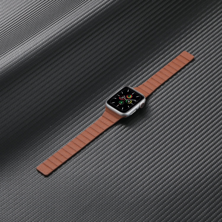 Strong Magnetic Leather Watch Band For Apple Watch Ultra 49mm&Watch Ultra 2 49mm / Series 9&8&7 45mm / SE 3&SE 2&6&SE&5&4 44mm / 3&2&1 42mm(Starlight) by bashfashion