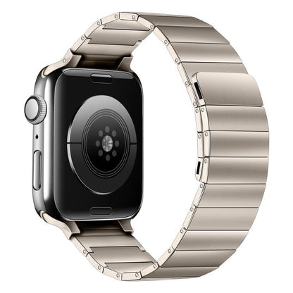 Magnetic Steel Watch Band For Apple Watch Ultra 49mm&Watch Ultra 2 49mm / Series 9&8&7 45mm / SE 3&SE 2&6&SE&5&4 44mm / 3&2&1 42mm (Starlight) by bashfashion