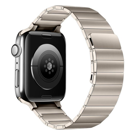 Magnetic Steel Watch Band For Apple Watch Ultra 49mm&Watch Ultra 2 49mm / Series 9&8&7 45mm / SE 3&SE 2&6&SE&5&4 44mm / 3&2&1 42mm (Starlight) by bashfashion