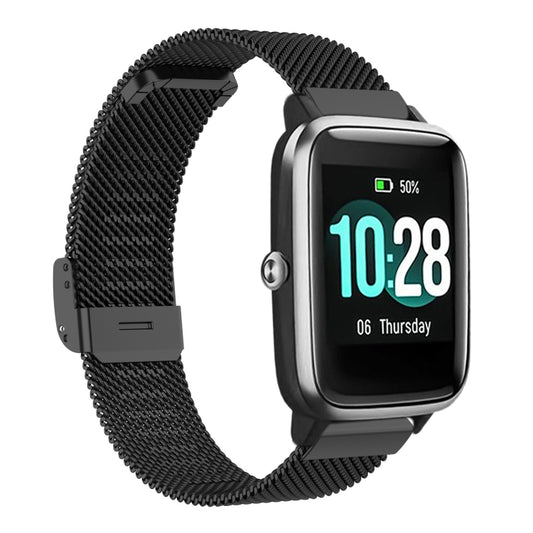 For ID205 / Willful SW021 19mm Stainless Steel Milanese Watch Band(Black) by bashfashion