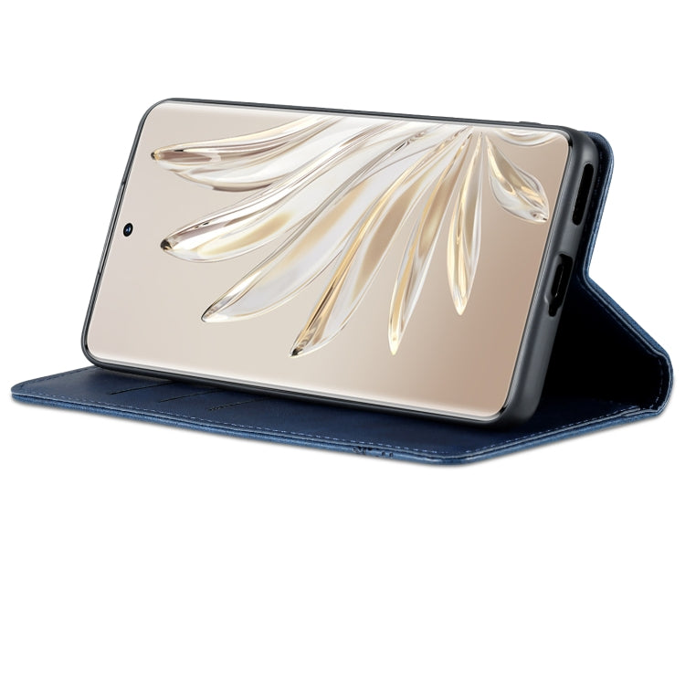 For Honor 70 AZNS Magnetic Calf Texture Flip Leather Phone Case(Dark Blue) by AZNS