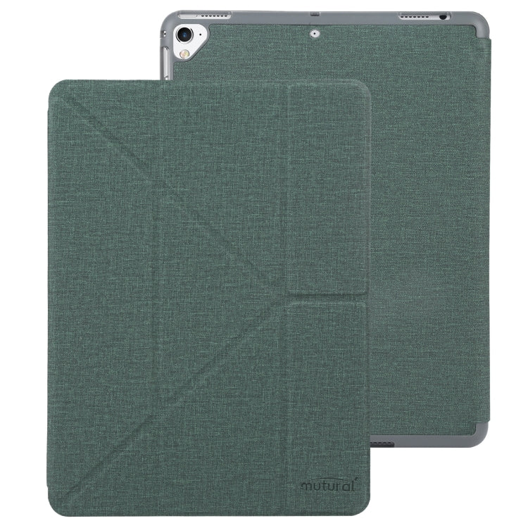 Mutural King Kong Series Deformation Holder Leather Tablet Case For iPad 9.7 2018 / 2017(Green) by Mutural