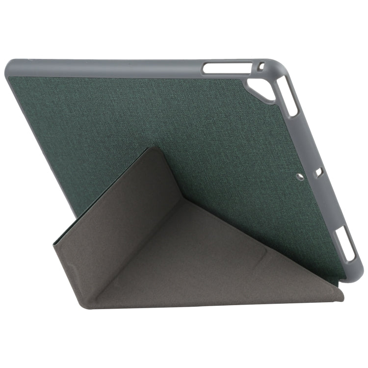 Mutural King Kong Series Deformation Holder Leather Tablet Case For iPad 9.7 2018 / 2017(Green) by Mutural