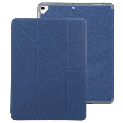 Mutural King Kong Series Deformation Holder Leather Tablet Case For iPad 9.7 2018 / 2017(Blue) by Mutural