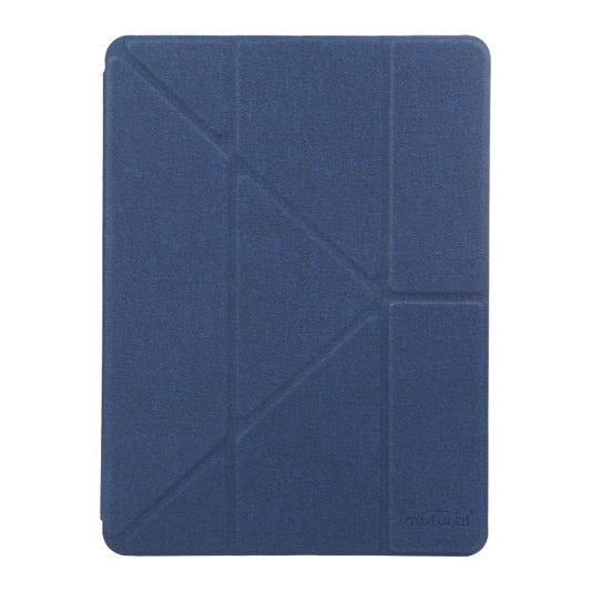 Mutural King Kong Series Deformation Holder Leather Tablet Case For iPad 9.7 2018 / 2017(Blue) by Mutural