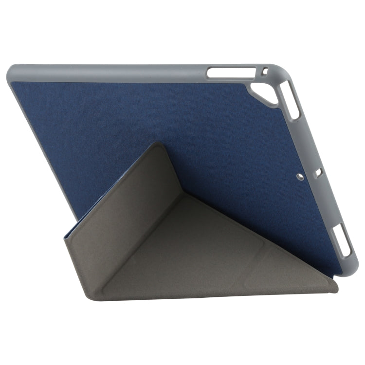 Mutural King Kong Series Deformation Holder Leather Tablet Case For iPad 9.7 2018 / 2017(Blue) by Mutural
