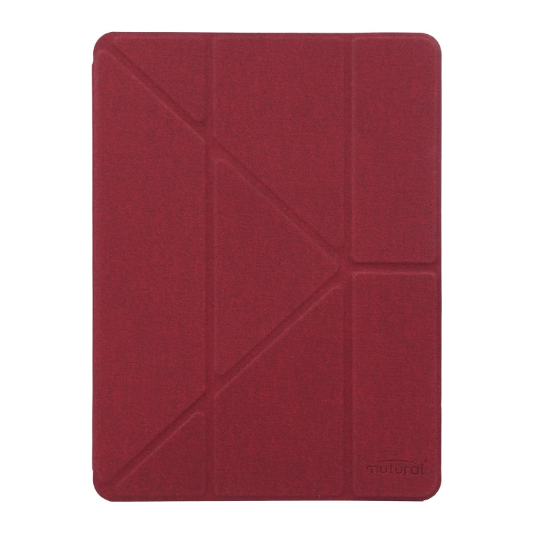 Mutural King Kong Series Deformation Holder Leather Tablet Case For iPad 9.7 2018 / 2017(Red) by Mutural