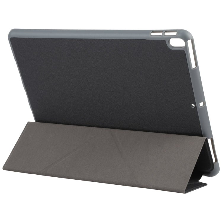 Mutural King Kong Series Deformation Holder Leather Tablet Case For iPad Pro 10.5 2019 / 2017(Black) by Mutural