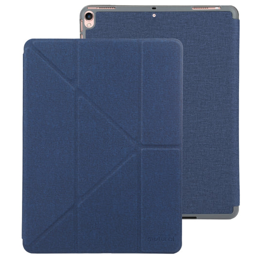 Mutural King Kong Series Deformation Holder Leather Tablet Case For iPad Pro 10.5 2019 / 2017(Blue) by Mutural