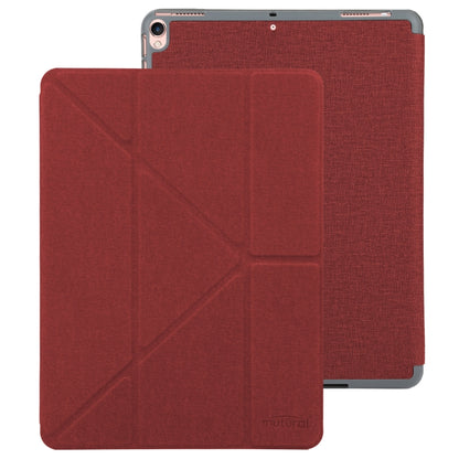 Mutural King Kong Series Deformation Holder Leather Tablet Case For iPad Pro 10.5 2019 / 2017(Red) by Mutural