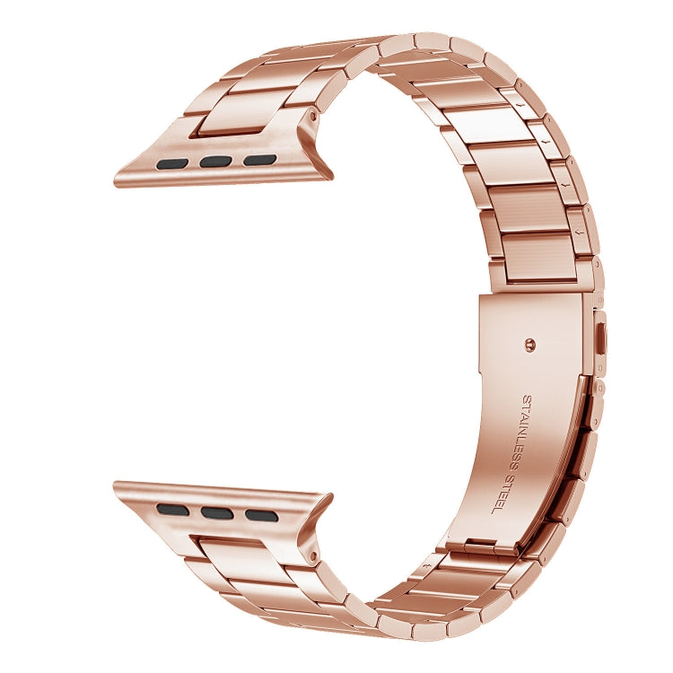 Small Waist Stainless Steel Watch Band For Apple Watch Series 9&8&7 41mm / SE 3&SE 2&6&SE&5&4 40mm / 3&2&1 38mm(Rose Gold) by bashfashion
