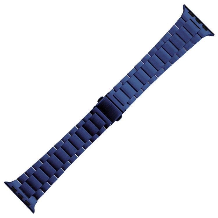 Small Waist Stainless Steel Watch Band For Apple Watch Series 9&8&7 41mm / SE 3&SE 2&6&SE&5&4 40mm / 3&2&1 38mm(Dark Blue) by bashfashion