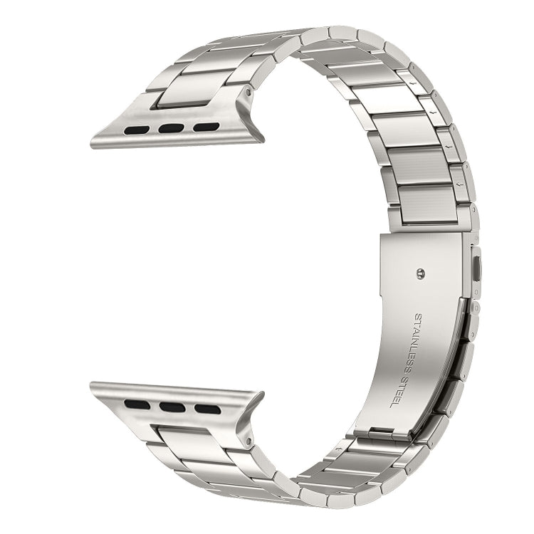 Small Waist Stainless Steel Watch Band For Apple Watch Series 9&8&7 41mm / SE 3&SE 2&6&SE&5&4 40mm / 3&2&1 38mm (Starlight) by bashfashion