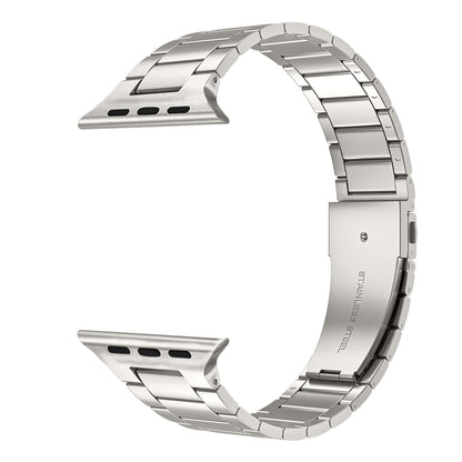 Small Waist Stainless Steel Watch Band For Apple Watch Series 9&8&7 41mm / SE 3&SE 2&6&SE&5&4 40mm / 3&2&1 38mm (Starlight) by bashfashion