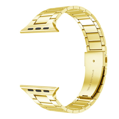 Small Waist Stainless Steel Watch Band For Apple Watch Series 8&7 45mm / SE 2&6&SE&5&4 44mm / 3&2&1 42mm(Gold) by bashfashion