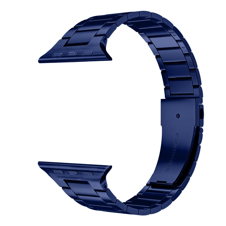 Small Waist Stainless Steel Watch Band For Apple Watch Series 8&7 45mm / SE 2&6&SE&5&4 44mm / 3&2&1 42mm(Dark Blue) by bashfashion