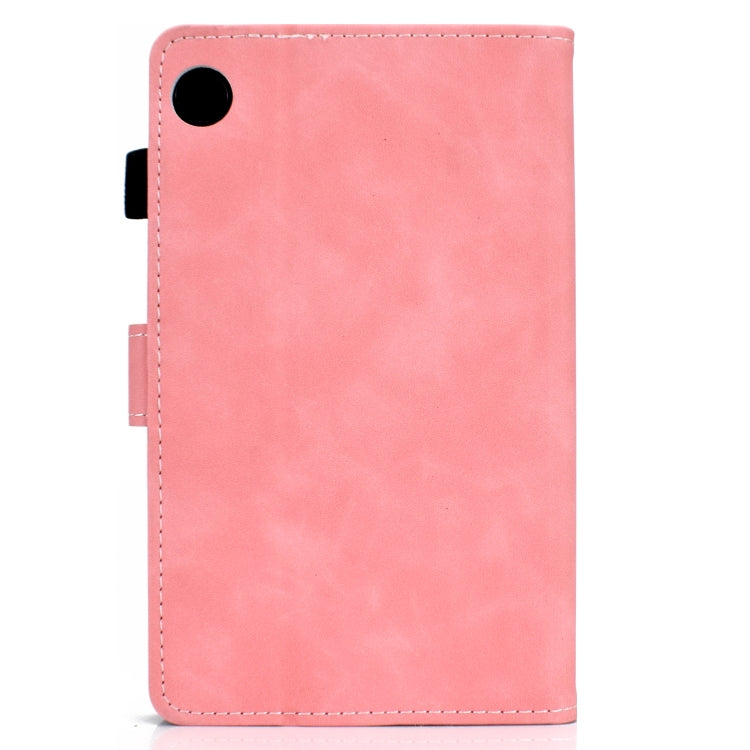 For Lenovo Tab M10 3rd Gen Stitching Cowhide Texture Smart Leather Tablet Case(Pink) by bashfashion