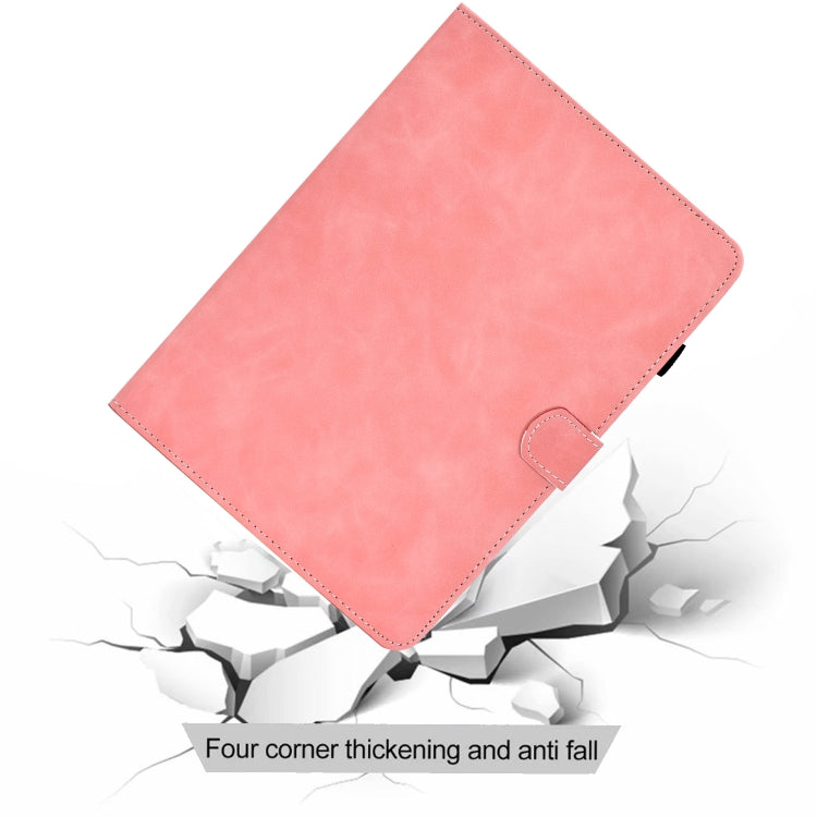 For Lenovo Tab M10 3rd Gen Stitching Cowhide Texture Smart Leather Tablet Case(Pink) by bashfashion