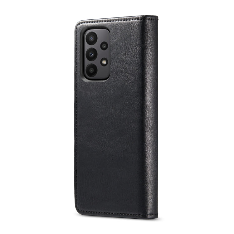 For Samsung Galaxy A23 5G DG.MING Crazy Horse Texture Detachable Magnetic Leather Phone Case(Black) by DG.MING