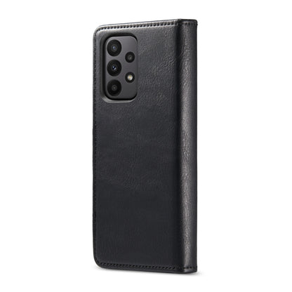 For Samsung Galaxy A23 5G DG.MING Crazy Horse Texture Detachable Magnetic Leather Phone Case(Black) by DG.MING