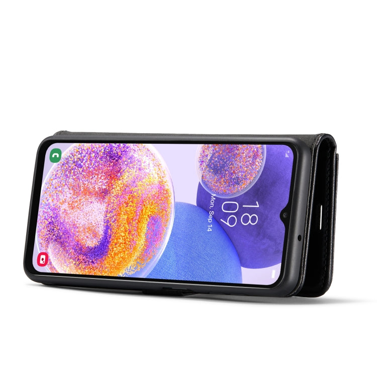 For Samsung Galaxy A23 5G DG.MING Crazy Horse Texture Detachable Magnetic Leather Phone Case(Black) by DG.MING