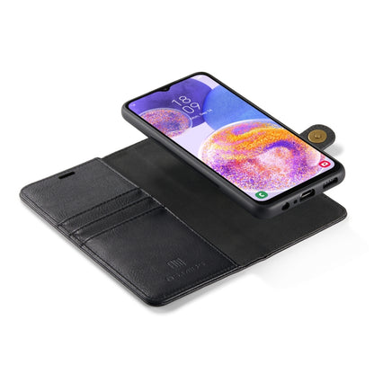 For Samsung Galaxy A23 5G DG.MING Crazy Horse Texture Detachable Magnetic Leather Phone Case(Black) by DG.MING