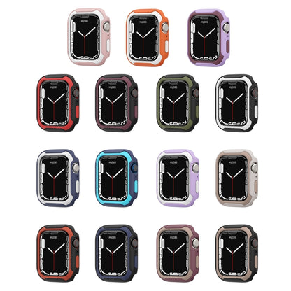 Detachable Two-color Watch Case For Apple Watch Series 9 / 8 / 7 41mm / 6&SE&5&4 40mm(Orange White) by bashfashion